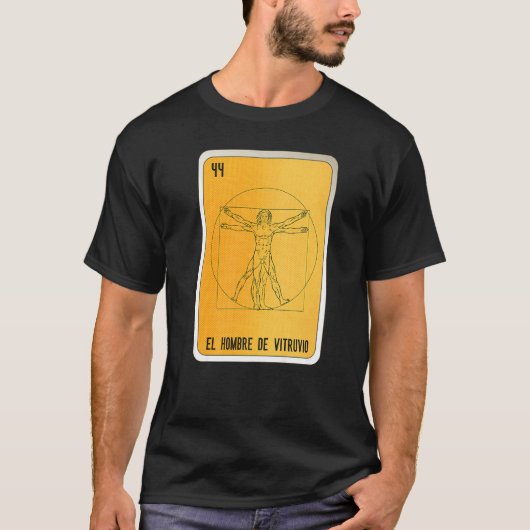 El Hombre De Vitruvio Mexican Slang Lottery Bingo  T-Shirt (Vorderseite)