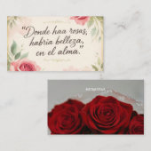El jardín del alma enamorada   visitenkarte (Vorne/Hinten)