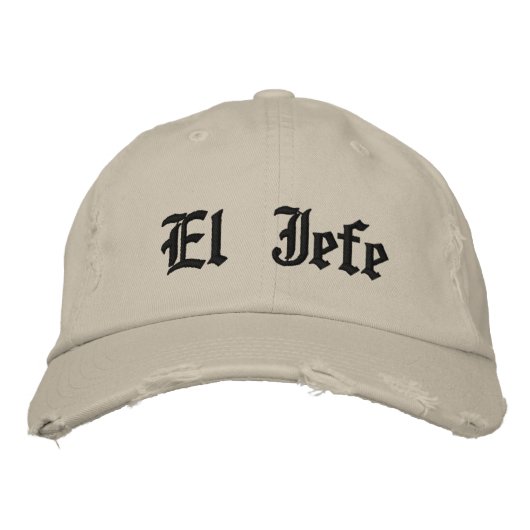 El Jefe Bestickte Baseballkappe (Vorderseite)