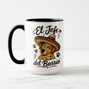 El Jefe del Barrio Lustiger Hund mit Sombrero Tasse