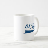 EL Jefe in der Marine-Blau-Beschriftung Kaffeetasse (VorderseiteRechts)