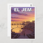 El Jem Amphitheater Tunesien Reisen Postkarte (Vorne/Hinten)