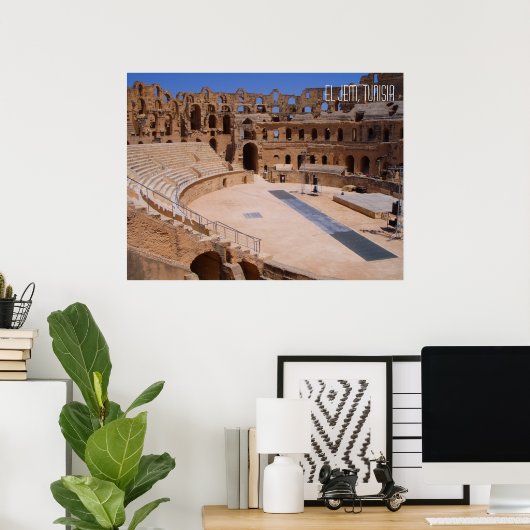 El Jem Ancient Colosseum Amphitheater Tunesien Poster (Heimbüro)