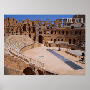 El Jem Ancient Colosseum Amphitheater Tunesien Poster