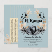 El Kanna | Namen Gottes Gottesfürchtige Schrift Postkarte (Vorne/Hinten)