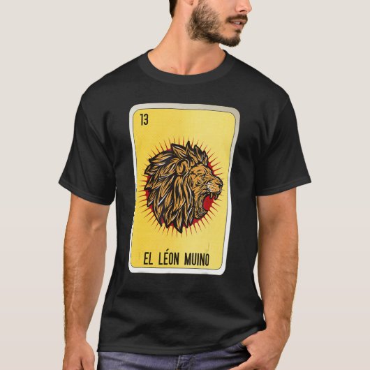 El Leon Muino Mexican Slang Lottery Bingo Cards T-Shirt (Vorderseite)