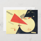 El Lissitzky - Beat the Whites with Red Wedge Postkarte (Vorne/Hinten)