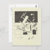 El Lissitzky - Black Anxious Postkarte (Vorne/Hinten)
