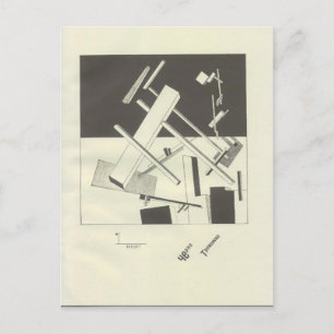 El Lissitzky - Black Anxious Postkarte