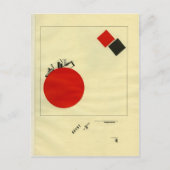 El Lissitzky- Von Weitem fliegen wir zur Erde Postkarte (Vorderseite)