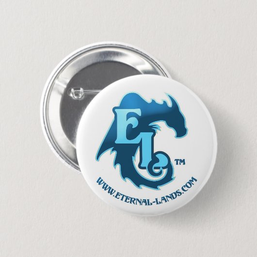 EL-Logo - Blauer Knopf Button (Vorne & Hinten)
