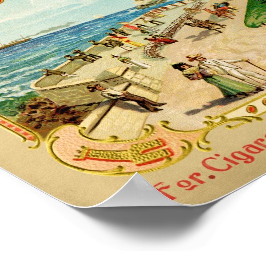 El Macedon Vintag Cigar Box Poster (Ecke)