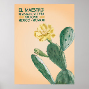 El Maestro Kaktus Druck   Mexikanische Botanische  Poster