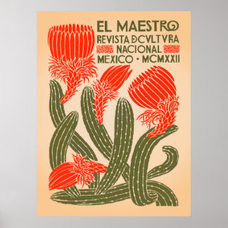 El Maestro Kaktus Druck | Mexikanische Botanische Poster