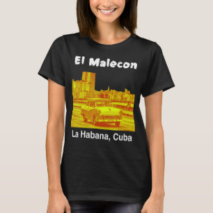 El Malecon Habana Kuba Retro Vintage Reise Kuba T-Shirt