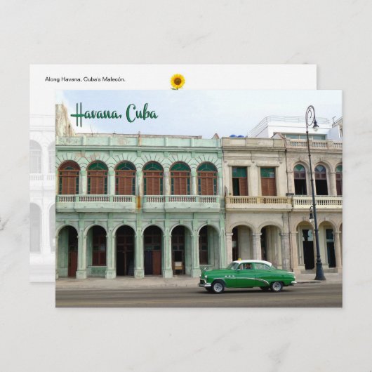 El Malecón, Havanna, Kuba. -Postkarte Postkarte (Vorne/Hinten)