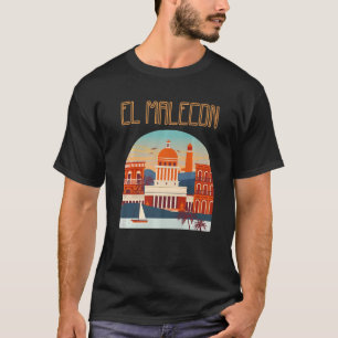 El Malecon Kuba Souvenir Havana Stadt Karibik Sein T-Shirt