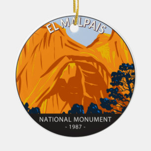 El Malpais National Monument New Mexico Vintage au Keramik Ornament