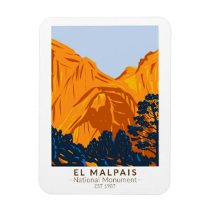 El Malpais National Monument New Mexico Vintage au Magnet
