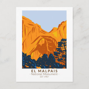 El Malpais National Monument New Mexico Vintage au Postkarte