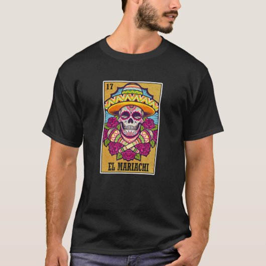El Mariachi Mexican Lottery, Cinco De Mayo Sugar S T-Shirt (Vorderseite)