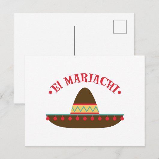 El Mariachi Postkarte (Vorne/Hinten)