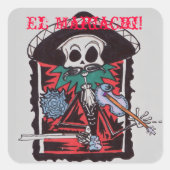 El Mariachi! Quadratischer Aufkleber (Vorderseite)