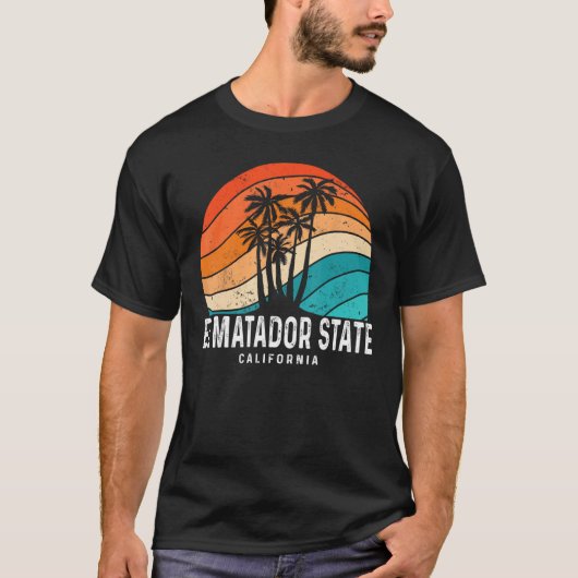 El Matador State Beach California Palm Tree Beach T-Shirt (Vorderseite)