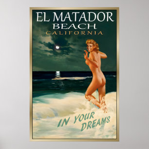 EL MATADOR Strand CA Original Marilyn Monroe Reise Poster