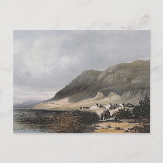 El-Mejdel mit Gravur von Jean Jacottet; Postkarte (Vorderseite)