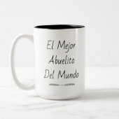 El Mejor Abuelito del Mundo - Benutzerdefiniertes Zweifarbige Tasse (Links)