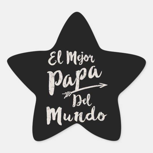 El Mejor Papa Del Mundo Vater Vathers Day Stern-Aufkleber (Vorderseite)