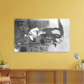 El Monte, CA Gays Löwenfarm - Herr Gay reitet Leinwanddruck (Insitu (Wohnzimmer))