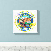 El Monte (Kalifornien) City Siegel Leinwanddruck (Insitu (Holzboden))