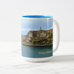 EL Morro, das San- Juanbucht-Eingang schützt Zweifarbige Tasse