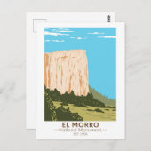 El Morro National Monument Inschriftenstein Postkarte (Vorne/Hinten)