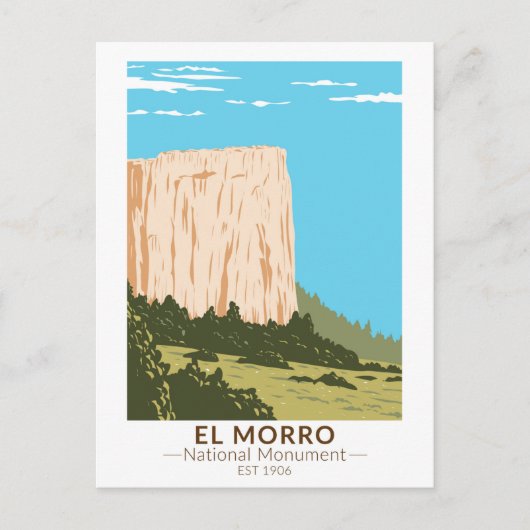 El Morro National Monument Inschriftenstein Postkarte (Vorderseite)