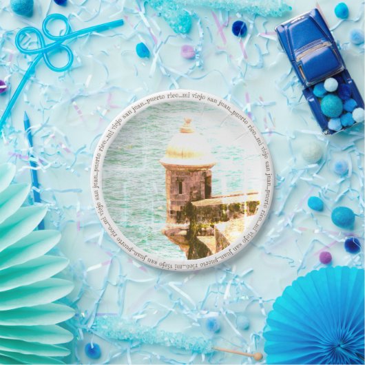 EL Morro: Viejo San Juan, Puerto Rico Party Themed Pappteller (Party)