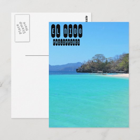 El Nido auf den Philippinen in Palawan Postkarte (Vorne/Hinten)