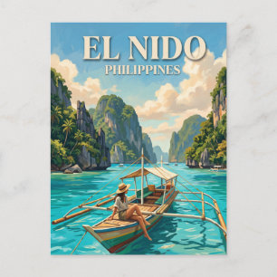 El Nido Bacuit Bucht Philippinen Postkarte
