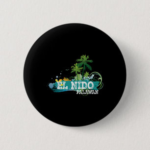 El Nido Palawan Philippinen Urlaubs-Souvenir-T-Shi Button