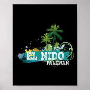 El Nido Palawan Philippinen Urlaubs-Souvenir-T-Shi Poster