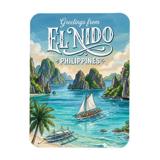 El Nido Philippinen Magnet (Vertikal)