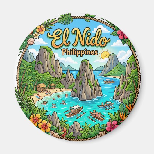 El Nido Philippinen Magnet (Vorne)