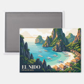 El Nido Philippinen Magnet (Vorderseite/Rückseite)