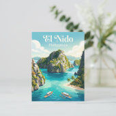 El Nido Philippinen Postkarte (Stehend Vorderseite)