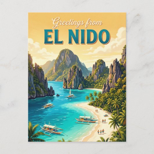 El Nido Philippinen Postkarte (Vorderseite)