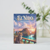 El Nido Philippinen Postkarte (Stehend Vorderseite)