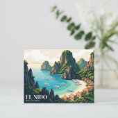 El Nido Philippinen Postkarte (Stehend Vorderseite)