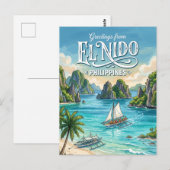 El Nido Philippinen Postkarte (Vorne/Hinten)